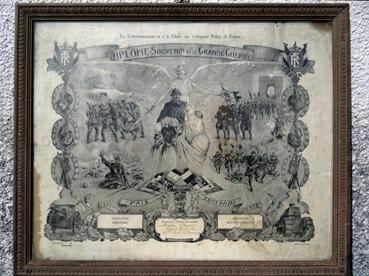 Iconographie - Diplôme souvenir de la Grande Guerre d'Amédée Grasset