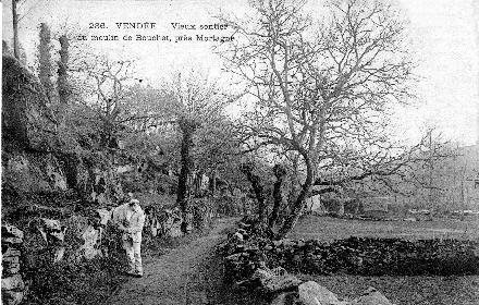 Iconographie - Vieux sentier au moulin de Bouchet