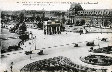 Iconographie - Panorama des Tuileries et l'Arc de Triumph du Carrousel