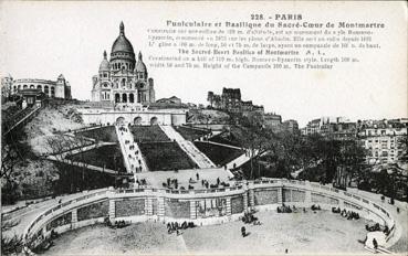 Iconographie - Funiculaire et basilique du Sacré-Coeur de Montmartre