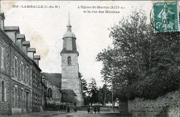 Iconographie - L'église Saint-Martin et la rue des Moulins