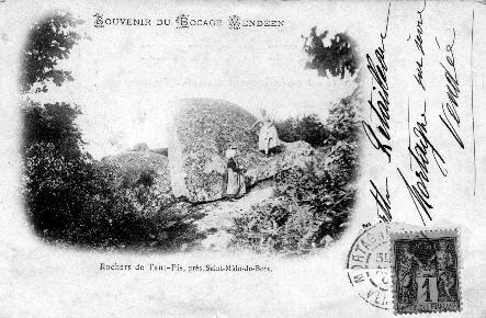 Iconographie - Souvenir du Bocage Vendéen - Rochers de Tant-Pis