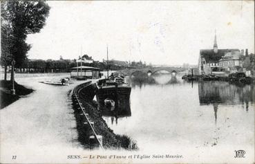 Iconographie - Le pont d'Yonne et l'église Saint-Maurice