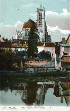 Iconographie - Vue de l'église sur le Loing