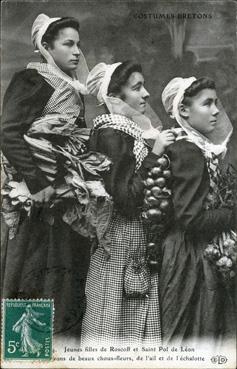 Iconographie - Jeunes de filles de Roscoff et Saint-Pol-de-Léon