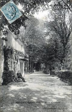 Iconographie - Jardin public - Allée d'entrée