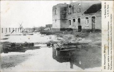 Iconographie - Ramscapelle - La gare après le bombardement