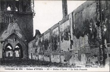 Iconographie - Ruines d'Ypres - Halles d'Ypres