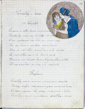 Iconographie - Cahier de chant de Jules Mauviel