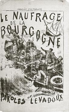 Iconographie - Feuille volante Naufrage de la Bourgogne 1898