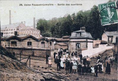 Iconographie - Usine Fauquet-Lemaître - Sortie des ouvrières