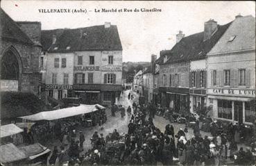 Iconographie - Le marché et rue du Cimetière