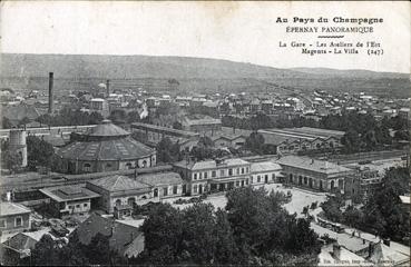 Iconographie - La gare - Les ateliers de l'Est - Magenta - La villa