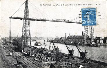 Iconographie - Le pont transbordeur et le quai de la Fose