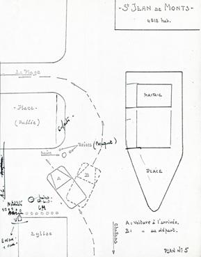 Iconographie - Plan de la halte lors la visite du général de Gaulle