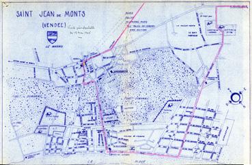 Iconographie - Plan du parcours de la visite du général de Gaulle