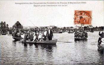 Iconographie - Inauguration des Coopératives Ouvrières de Passay - Départ pour l'excursion sur le lac