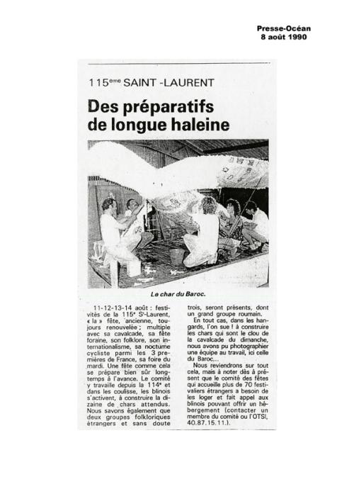 Article de presse - 115e Saint-Laurent - Des préparatifs de longue haleine