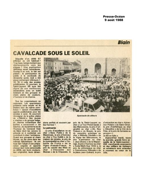 Article de presse - Cavalcade sous le soleil