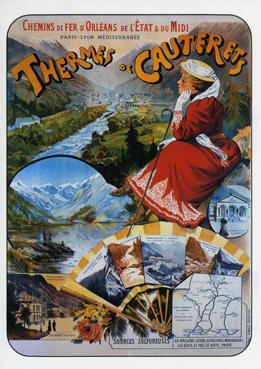 Iconographie - Ancienne affiche de Cauterets