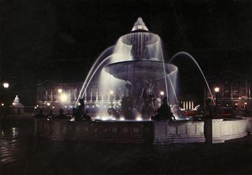 Iconographie - Place de la Concorde la nuit