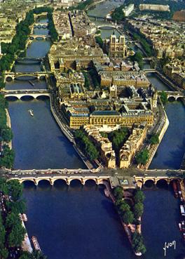 Iconographie - L'île de la Cité - Le pont Neuf, le Palais de justice, la Sainte-Chapelle