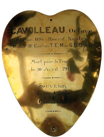 Iconographie - Plaque relative à Cavoleau Octave