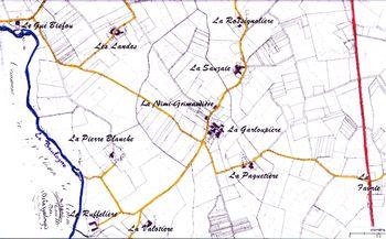 Iconographie - cadastre, la Garloupière et ses environs