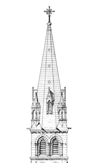 Iconographie - Plan pour la construction de la flèche en pierre