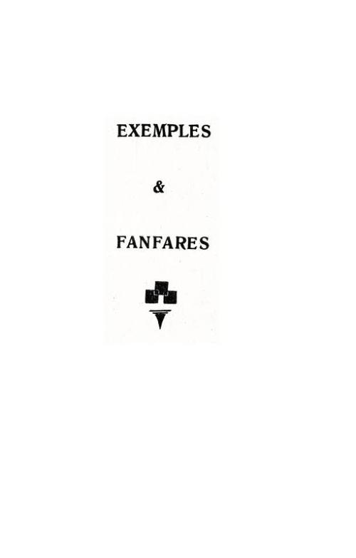 Partition - Exemples & fanfares (Supplément attaché à la méthode)