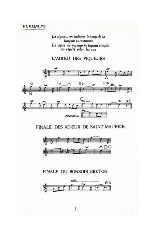 Partition - Exemples - L'adieu des piqueurs - Finale des Adieux de Saint-Maurice - Finale du Bonsoir Breton