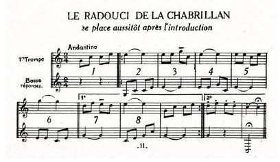 Partition - Chabrillan (Radouci de la) - Se place aussitôt après l'introduction