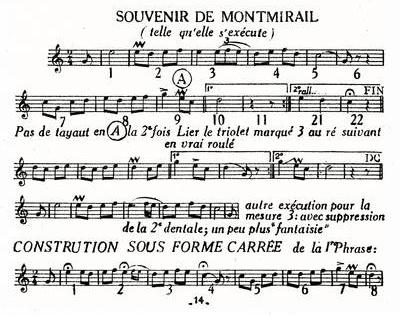 Partition - Souvenir de Montmirail