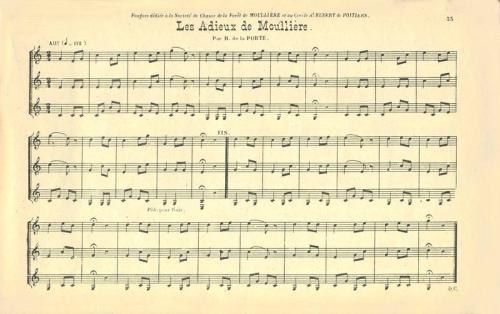 Partition - Adieux de Moullières (Les)