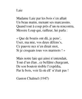 Partition - Laie (la) Paroles