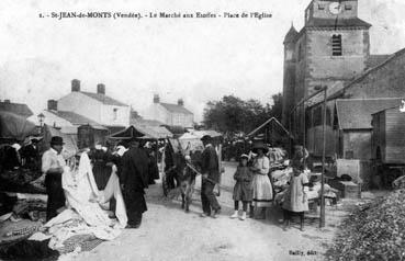 Iconographie - Le marché aux étoffes - Place de l'église