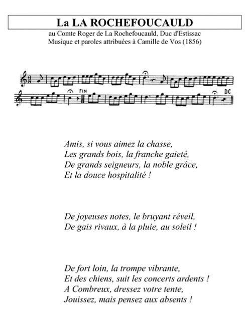 Partition - La Larochefoucauld (La Roger) - Partition et paroles