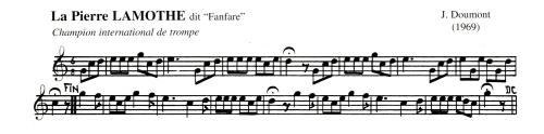 Partition - Lamothe (La Pierre, dit "Fanfare")