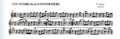 Partition - Souvenirs de la Convertière (Les)