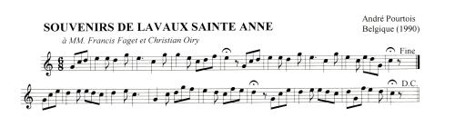 Partition - Souvenirs de Lavaux Sainte-Anne