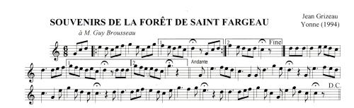 Partition - Souvenirs de la Forêt de Saint-Fargeau