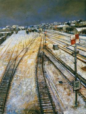 Iconographie - La gare de La Roche sous la neige, de Roger Ducrot