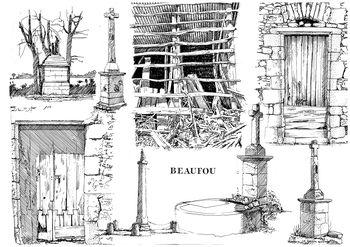 Iconographie - Croquis d'éléments architecturaux