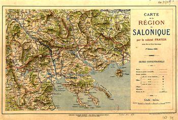 Iconographie - Carte de la région de Salonique