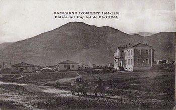 Iconographie - Campagne d'Orient - Entrée de l'hôpital de Florina