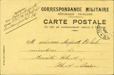 Iconographie - Correspondance militaire