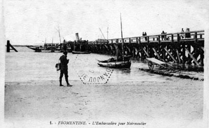 Iconographie - Fromentine : L'embarcadère pour Noirmoutier