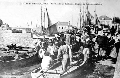 Iconographie - Marchandes de Sardines à l'arrivée de bateaux sardiniers