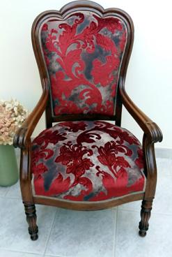 Iconographie - Réfection moderne et complète d'un fauteuil style Louis Philippe