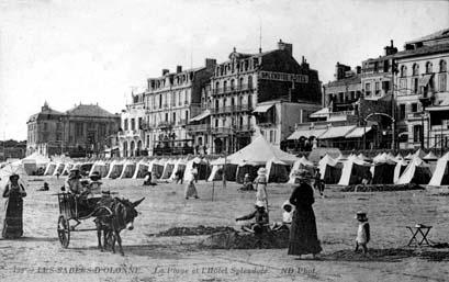 Iconographie - La plage et l'Hôtel Splendide